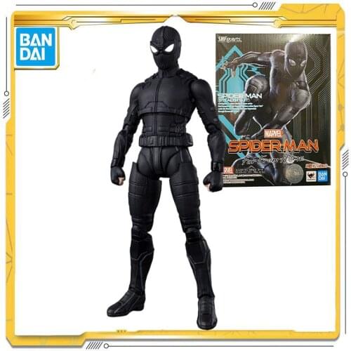 Original BANDAI S.H.Figuarts Spider-Man: Far From Home Spider-Man Night monkey Anime Action Figur Toy for Child Halloween Gift