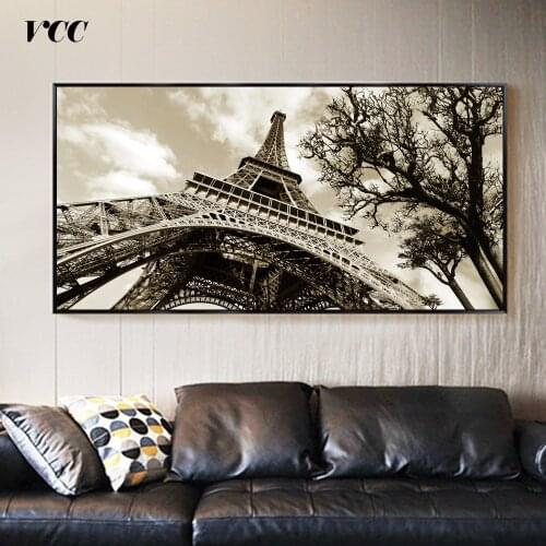 Wall Art Landscape Painting Paris Eiffel Tower Picture Posters And Prints On Canvas Poster Wall Pictures For Living Room