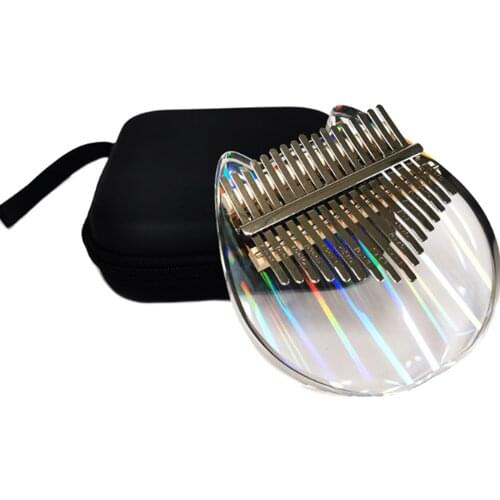 17 Keys Kalimba Rainbow Thumb Piano Colorful Crystal Finger Piano for Beginner Chlidren