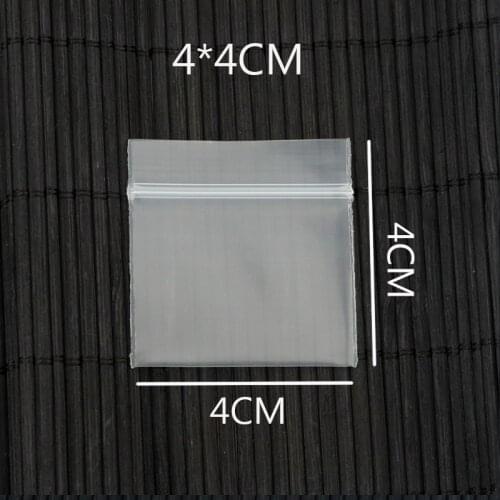 Plastic Bags 4cmx4cm /1.57inch x 1.57inch Jewelry Ziplock Zip Zipped Lock Reclosable Poly Clear Packaging Bags