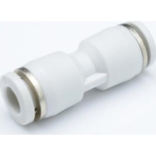 Pneumatic Original White PU Straight-through Docking Tracheal Fittings Quick Plug Plastic Quick Plug PU6 8 10