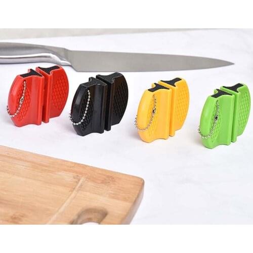 Kitchen Knife Sharpener Mini Ceramic Sharpening Knives Stone Rod Portable Butterfly Type Whetstone Sharpener Pocket Sharpen Tool