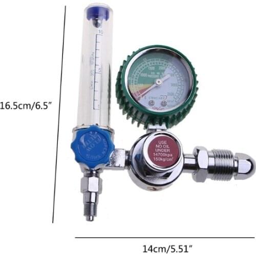 K1KA O2 Pressure Reducer with G-5/8 Male Thread Buoy Type Oxygen Gauge Flow Meter Oxygen Pressure Gas Regulator Inhaler