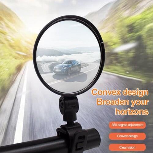 Bike Mirror Black Adjustable 360 Degree Rotate Rear View Mirror Handlebar For MTB Road Back Sight Reflector Bicycle Accessories