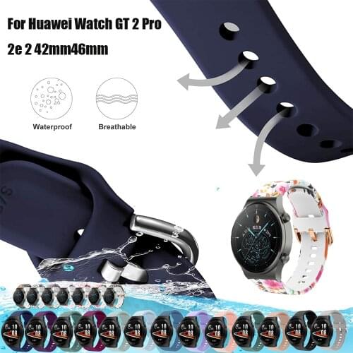 20/22mm Strap For Huawei Watch GT 2 Pro/GT 2e Silicone Wristband for Huawei Watch GT 2 42/46mm Replacement Bracelet Accessories