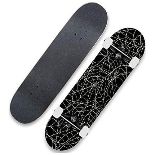 Skateboards Complete 31 x 7.8 with 7 Layer Canadian Maple Double Kick Concave Standard and Tricks Skateboards for Kids Beginners