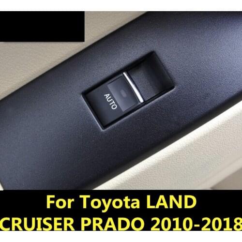 Car styling glass Lift switch button Sequin Car window switch Sequin paste Interior For Toyota LAND CRUISER PRADO 2010-2018