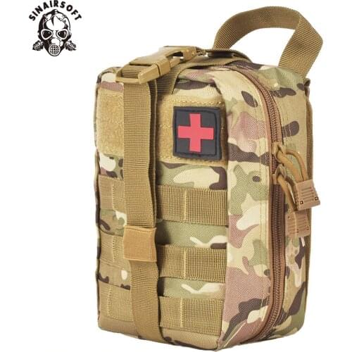 SINAIRSOFT Nylon First Aid Bag Tactical Molle Medical Pouch EMT Emergency EDC Rip-Away Survival IFAK Utility Car Airsoft Hunting