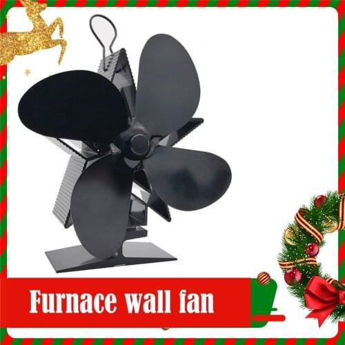 Fireplace Fan 4-Blade Multi-Color Metal European And American Energy-Saving Thermal Power Fan Wood Burner Stove Heater fan