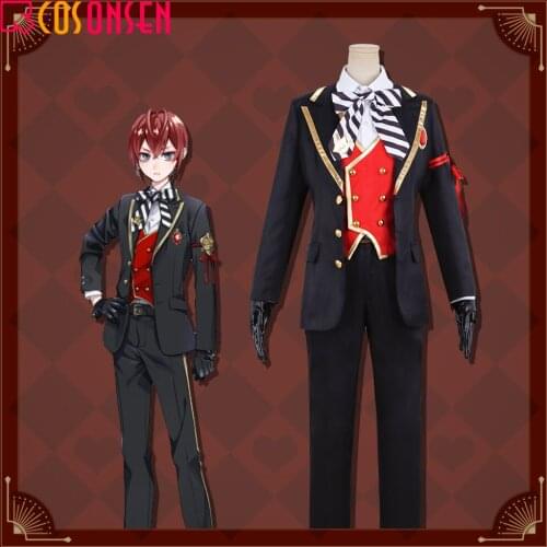 Twisted Wonderland Riddle Cosplay Costume HEARTSLABYUL Uniform Alice in Wonderland Theme Adult Halloween Costumes COSPLAYONSEN
