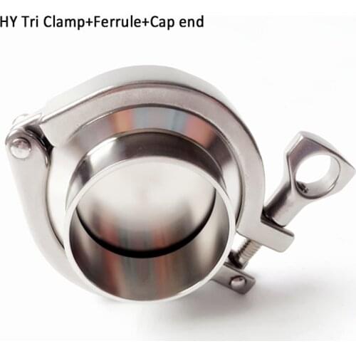 2.5" 3" 4" Stainless Steel Clamp Weld Ferrule+End Cap+ Sillicon Gasket Pipe Fitting