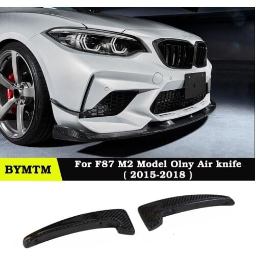 3-D Style Carbon fiber Front Bumper Air Wind knife Spoiler For BMW Competition Coupe F87 M2 Only