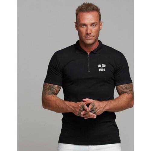 Brand New Clothing Bodybuilding Mens Short Sleeve Polo Mens Shirts Casual Fitness Fashion Polo Shirt Trend Sport Polo Shirts