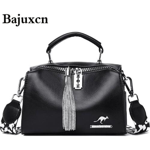 Brand tassel Bags For Women Designer Leather Crossbody 2021 new Simple Boston bag Fashion Shoulder Bag Lady Luxury Handbags
