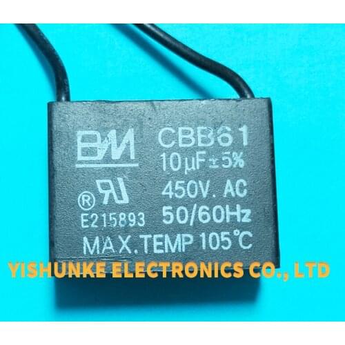 CBB61 starting capacitance AC Fan Capacitor 450V CBB Motor hjxrhgal Run Capacitor 1UF 1.2UF 1.5UF 2UF 2.5UF 3UF 3.5UF 4UF