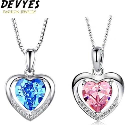 Women Simple Personality Heart Necklace Pendant Clavicle Chain Best Gift Valentines Day & Birthday Present