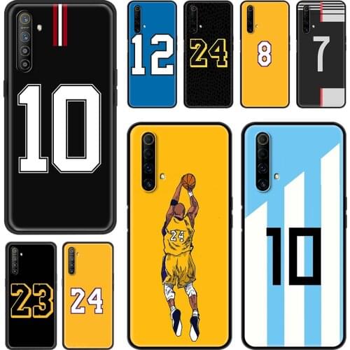Phone Case For Realme GT Neo 8 7 6 5 Pro V15 V13 C25 C21 C20 C15 X50 X7 Q2 XT Cover basketball star Football Number 10 23 24