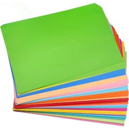 25pcs 200g Color Cardboard Kindergarten Children DIY Manual Thick Hard Paper-Cut Large Sheet 4K Painting Color Paper