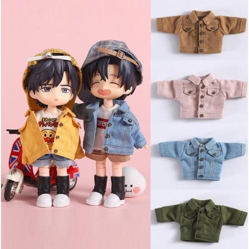 New ob11 BJD clothes Casual denim jacket /Cute coat Doll Clothes for ob11,obitsu11,molly,1/12 bjd Doll Accessories Clothing