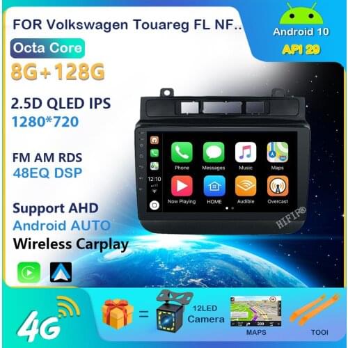 For Volkswagen Touareg FL NF 2010 Android 10 Octa-Core head unit HU 4G in Dash Car Radio Multimedia Video Player Navigation GPS