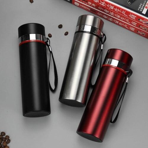 Double Wall Insulated Water Bottle Outdoor Travel Mug Sports Bottles Stainless Steel 480ml Thermos For Tea Coffee Thermal Cup