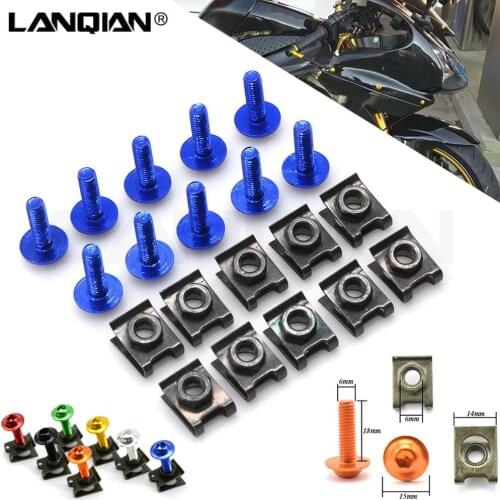 Motorcycle Fairing Screws Fastener Clips Body Spring Nut Bolts Kit For Yamaha YZF R1 R6 XJR1300 FJR 1300 FZ1 FAZER R6S YZF 600R