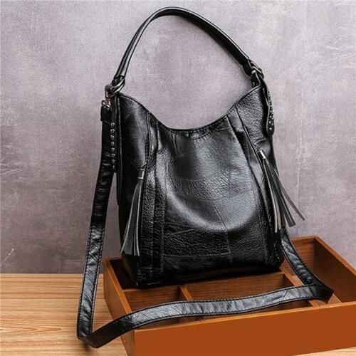 Leather Women Handbags Female Leisure Shoulder Bags Fashion Purses Vintage Large Capacity Tote bag Women Handbags
