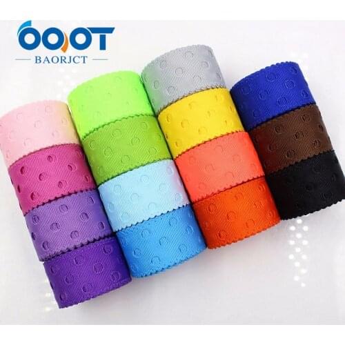 OOOT BAORJCT 177035 hot sale 28mm hollow Flowers solid Grosgrain Ribbon, DIY handmade materials,Clothing accessories