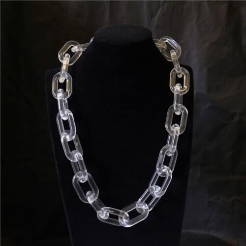 Fashion new transparent acrylic chain hiphop clavicle simple wild necklace hot sale