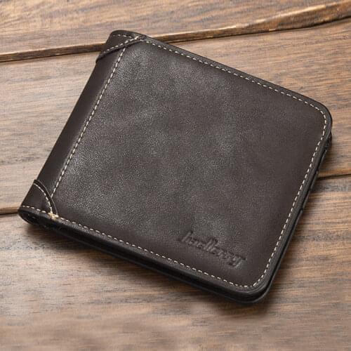 Men PU Leather Wallet Vintage Cash Money Purse Name Cards License Holder Brown / Black / Navy XIN-Shipping