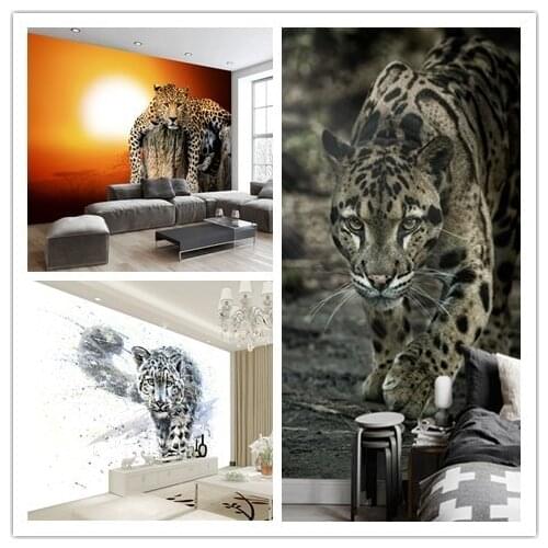 Custom Canvas Art Tiger Poster Tiger Animal Aquarium Fish Tank Shark Wall Leopard Lion Paintting Wallpaper Mural Bedroom Decor
