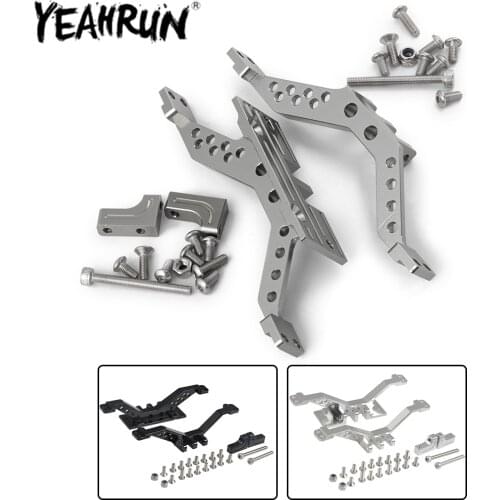 YEAHRUN Front Rear Axle 4 Linkage Link Mount Kit Aluminum Alloy Axle Convert to 4 Link Rig for 1:10 Axial SCX10 RC Crawler Car