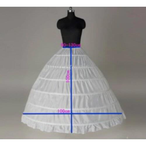 New 6 Hoops Petticoats Bustle for Ball Gown Wedding Dresses Underskirt Bridal Accessories Bridal Crinolines