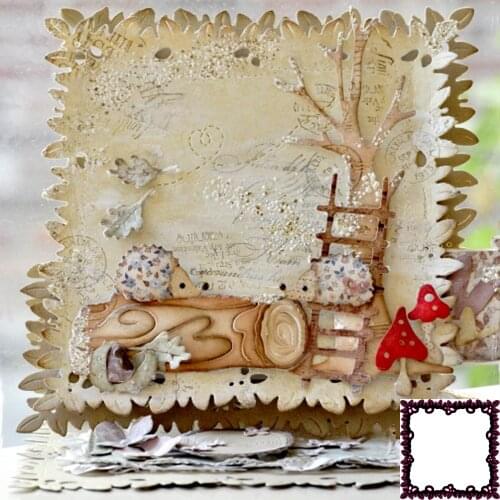 New Lacy background album frame metal cutting die, DIY mold, decorative scrapbook embossing process, die-cutting template