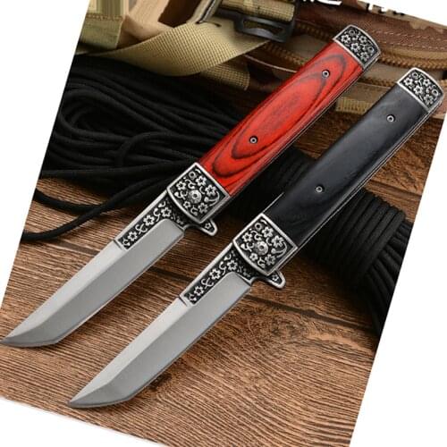 New Damascus Steel Folding Pocket Knife 8CR13MOV Combat Tactical Knives EDC Multi Tools Good for Hunting Camping Survival Knife