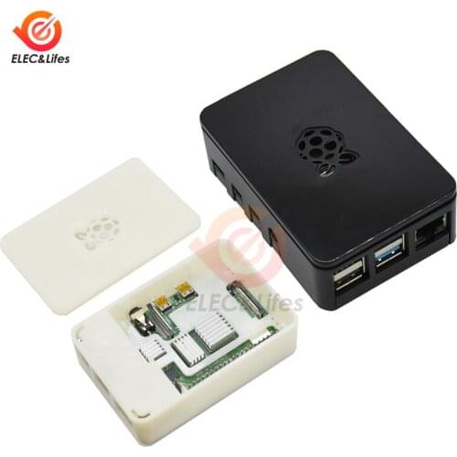 For Raspberry Pi 4 Model B Plastic Case Cover Black/White/Transparent ABS Shell Box DIY Protective Enclosure Case