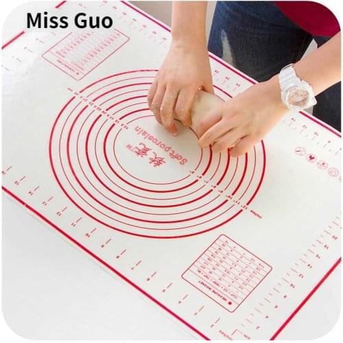 Platinum silicone mat dough chopping board with scale large non-slip silicone mat kitchen bakeware mat 40*60cm