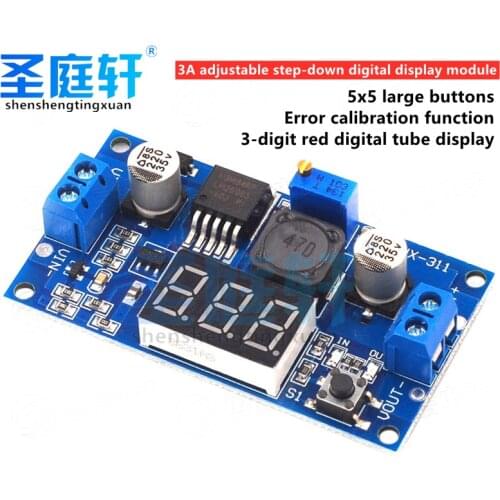 LM2596 DC DC Step Down Converter Voltage Regulator LED Display Voltmeter 4.0~40 to 1.3-37V Buck Adapter Adjustable Power Supply