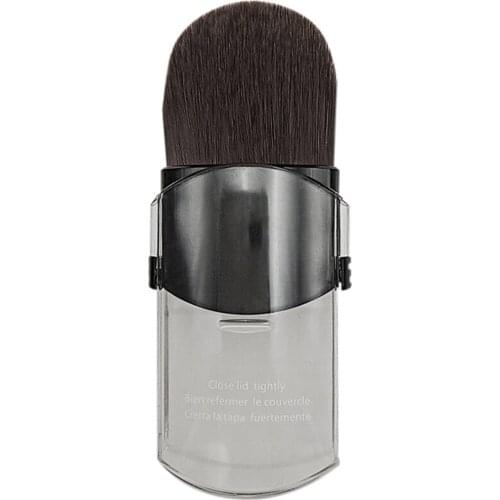 Portable Retractable Single Makeup Brush With Acrylic Cover Easy Makeup For Blush Loose Powder Foundation