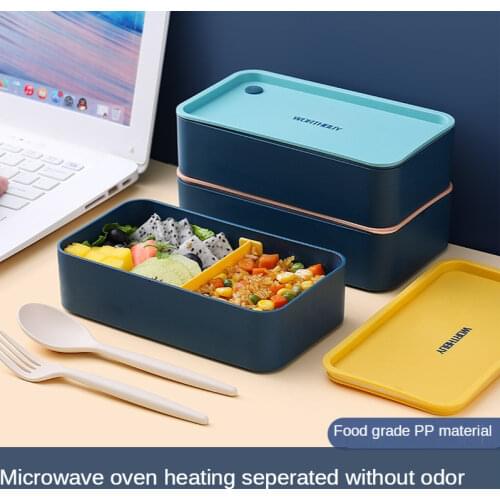 Portable Lunch Box for Kids School Microwave Plastic Bento Box with Movable Compartments Salad Fruit Food Container Box