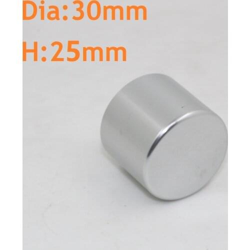 30*25mm DIY Chassis Accessories Aluminum Alloy Knob Volume Control Power Switch Dia30mm Height 25mm