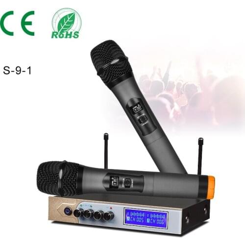 S-9-1 UHF Bluetooth Wireless Microphone Echo Mikrofon Karaoke Handheld Microphone for Computer Speaker Studio Microfone Sem fio