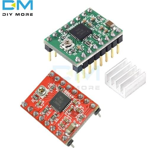 Reprap Stepper Driver A4988 Stepper Motor Driver Module with Heatsink Translator and Overcurrent Protection Drive Up to 35V