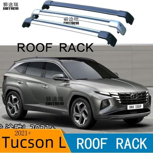 SHITURUI 2Pcs Roof Bars for Hyundai Tucson L SUV 2021 2020 Aluminum Alloy Side Bars Cross Rails Roof Rack Luggage