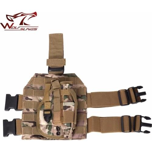 Hot sale Hight quality Adjustable Wrap-Around Tactical Thigh PB 075 Leg Pistol Gun Holster Pouch with Magazine Pocket