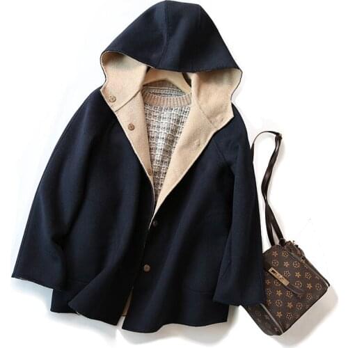 Womens Coat Wool Long Coat Women Woman Coats Winter Cashmere Coat 2021 Autumn Double-Faced Woolen Coat