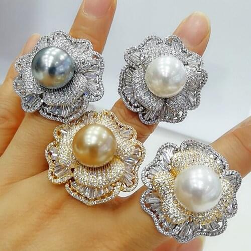 Bride Talk Fashion Jewelry Brand Sweet Wedding Ring For Women Cubic Zirconia Full Crystal Pretty Bridal Jewelry New Year Gift