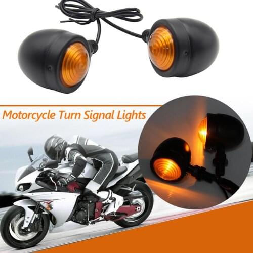 1 Pair Refitted Mini Retro Motorcycle Turn Signal Lights 1-Wire Motorbike Blinkers Universal for YAMAHA BMW Motorcycle Accessari
