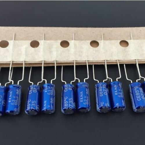 10pcs 100uF 6.3V Japan ELNA RE3 Series 5x11mm 6.3V100uF Audio capacitor