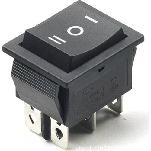 10pcs 6 Pins KCD4 AC 16A/20A 250V/125VAC DPDT Black Button Momentary Spring Returned On/Off/On Panel Mount Rocker Boat Switches